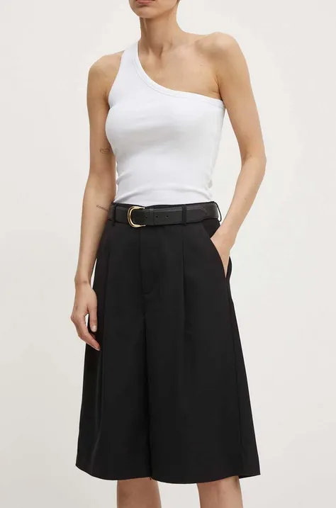 Kratke hlače Gestuz za žene, boja: crna, bez uzorka, visoki struk, 10909173