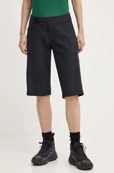 Turistické šortky Picture Vellir Long čierna farba, jednofarebné, stredne vysoký pás, WSH080