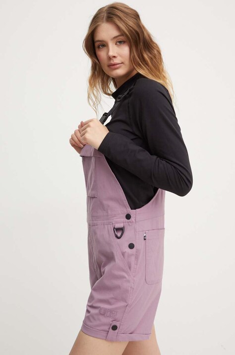 Picture szorty outdoorowe Foday kolor różowy gładkie high waist WSH084