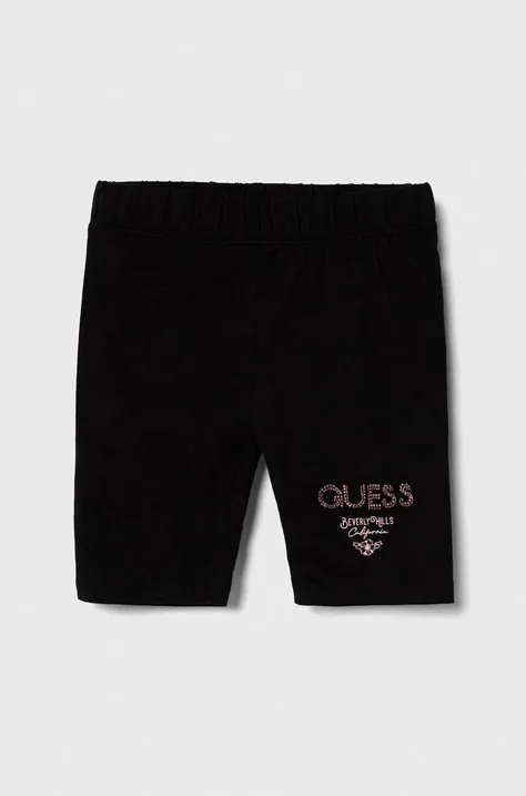 Otroške kratke hlače Guess črna barva