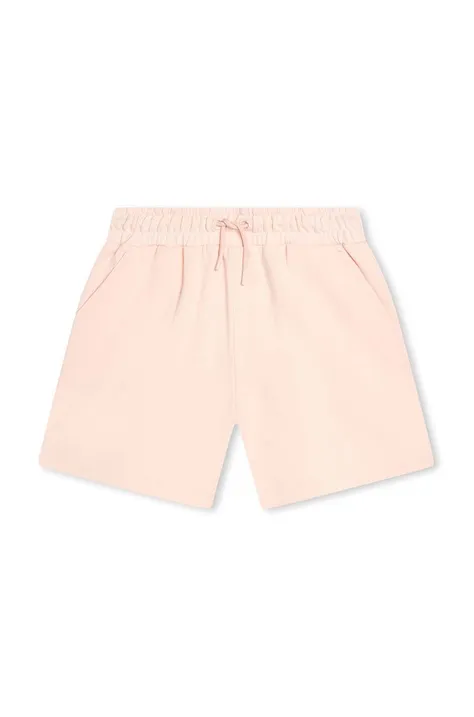 Dječje pamučne kratke hlače Kenzo Kids boja: ružičasta, bez uzorka, podesivi struk