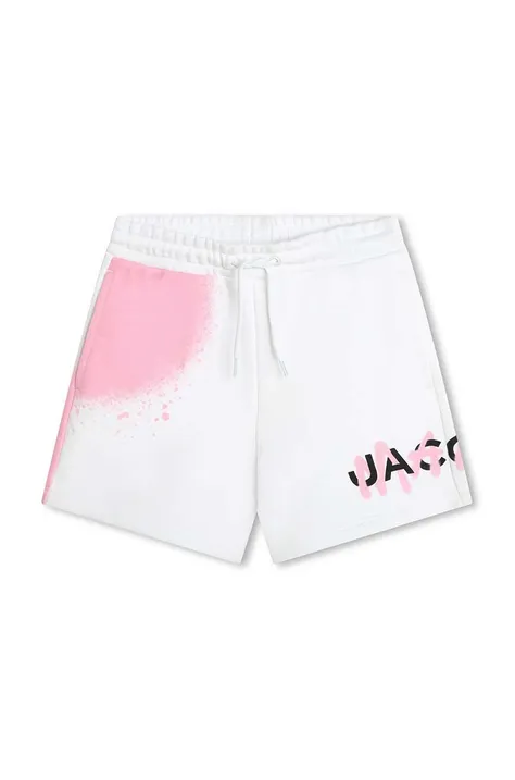 Detské krátke nohavice Marc Jacobs biela farba, vzorované, nastaviteľný pás