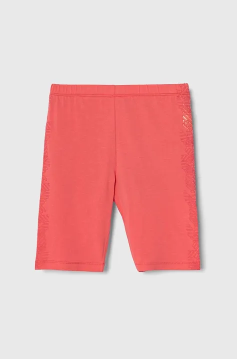 Emporio Armani pantaloni scurti copii culoarea roz, cu imprimeu