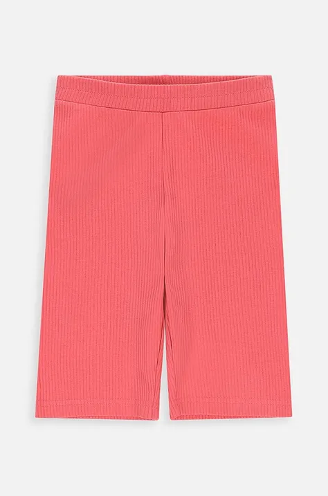 Detské krátke nohavice Coccodrillo červená farba, jednofarebné