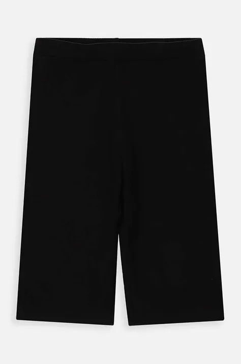 Detské krátke nohavice Coccodrillo čierna farba, jednofarebné