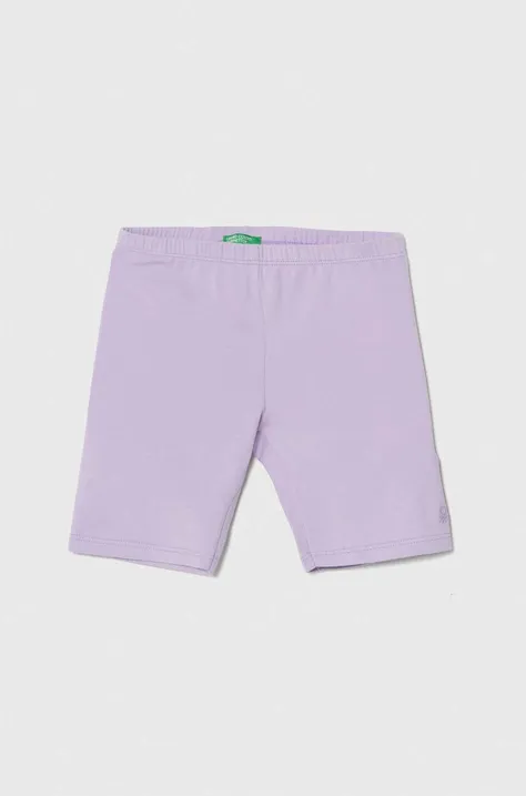 Otroške kratke hlače United Colors of Benetton vijolična barva