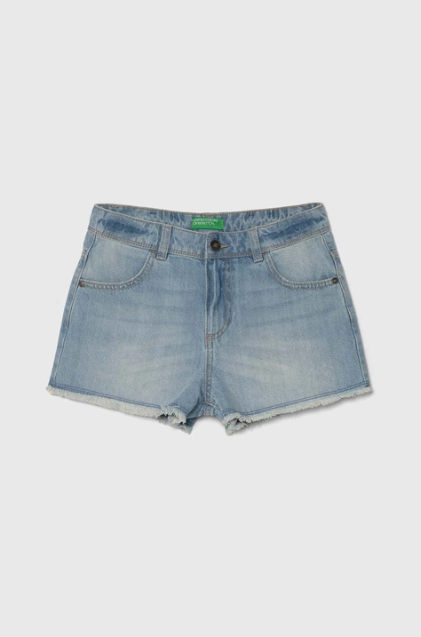 United Colors of Benetton pantaloni scurti din denim pentru copii neted, talie reglabila