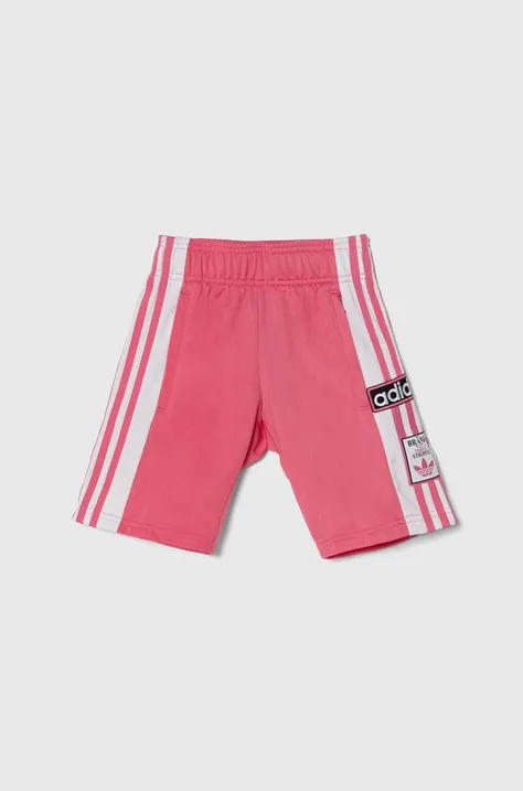 Otroške kratke hlače adidas Originals roza barva