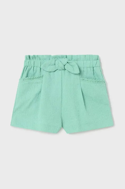 Kratke pamučne hlače za bebe Mayoral boja: tirkizna, bez uzorka