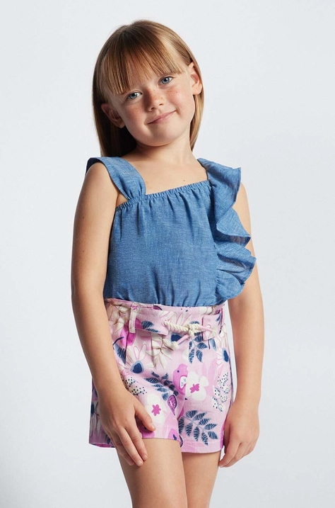 Mayoral shorts di lana bambino/a colore violetto