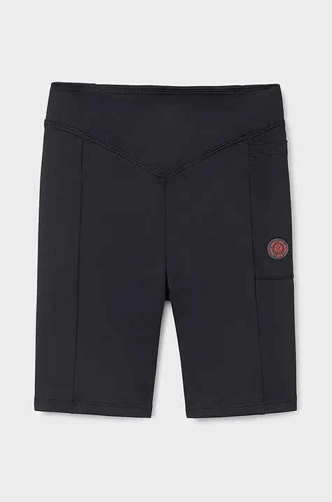 Detské krátke nohavice Mayoral čierna farba, vzorované