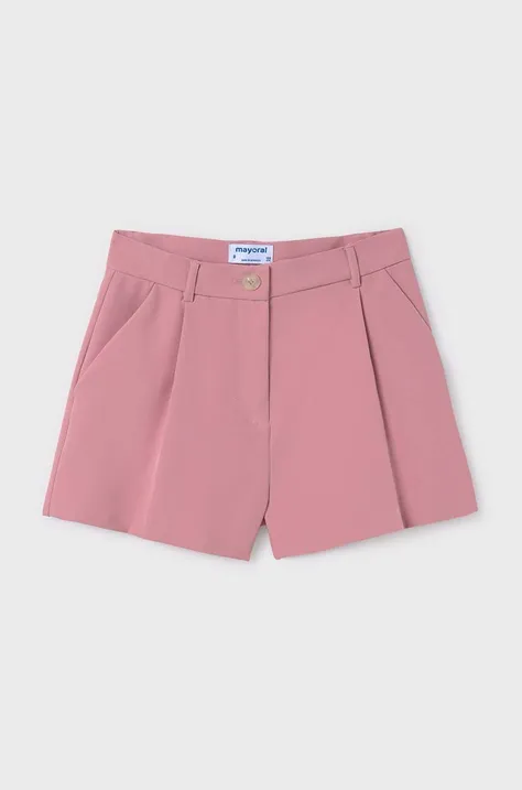 Mayoral pantaloni scurti copii culoarea roz, neted