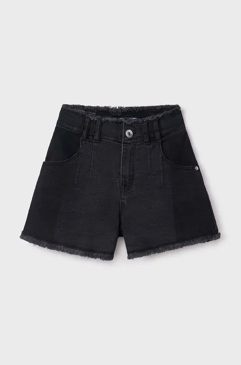 Детские джинсовые шорты Mayoral цвет чёрный