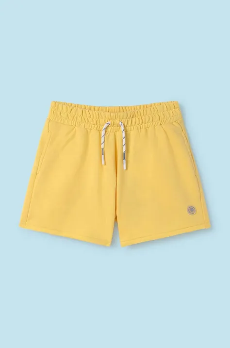 Detské krátke nohavice Mayoral žltá farba, jednofarebné