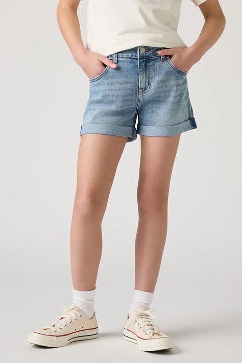 Levi's pantaloni scurti din denim pentru copii neted, talie reglabila