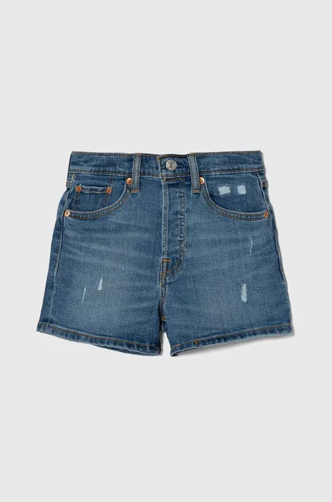 Levi's szorty jeansowe dziecięce LVG 501 ORIGINAL SHORTS kolor niebieski gładkie regulowana talia