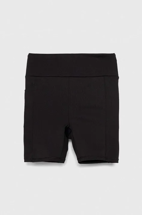 Detské krátke nohavice The North Face NEVER STOP BIKE SHORT čierna farba, vzorované