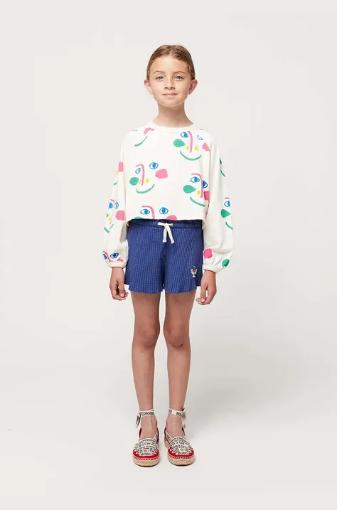 Детские шорты Bobo Choses цвет синий с аппликацией регулируемая талия