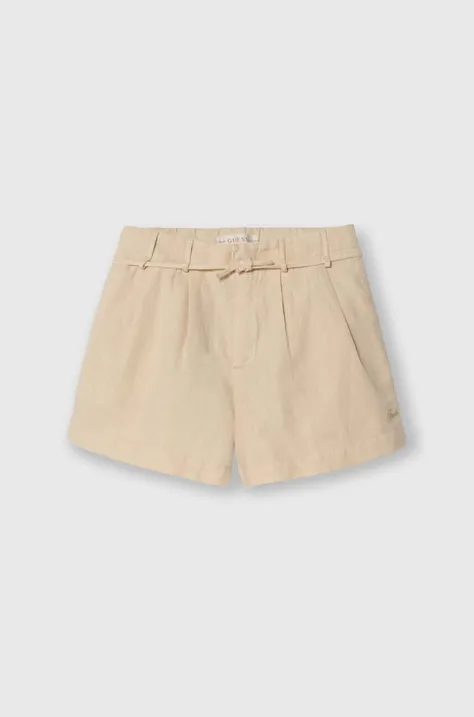Guess shorts con aggiunta di lino bambino/a colore beige