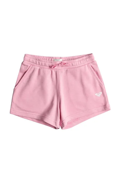 Dječje kratke hlače Roxy SURF FEELINGSHT boja: ružičasta, bez uzorka, podesivi struk