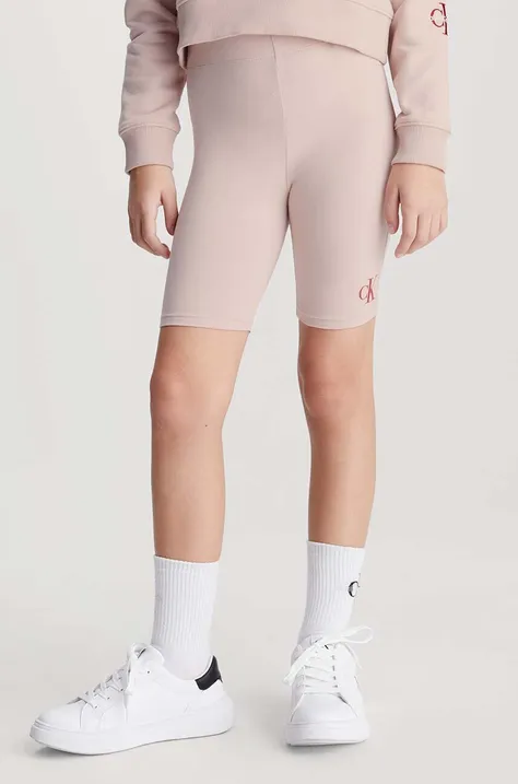Dječje kratke hlače Calvin Klein Jeans boja: ružičasta, s tiskom
