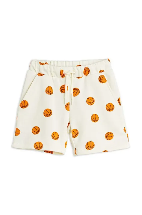 Dječje pamučne kratke hlače Mini Rodini Basketball boja: bijela, s uzorkom
