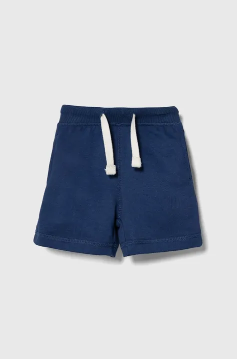 Kratke hlače za bebe zippy boja: tamno plava, bez uzorka, podesivi struk