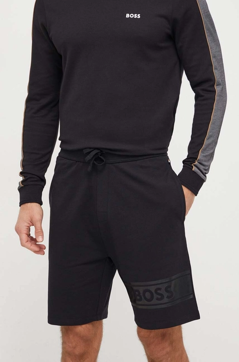 BOSS pantaloni scurți din bumbac culoarea negru 50510635