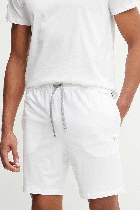 BOSS pantaloni scurți de lounge culoarea alb, 50515314