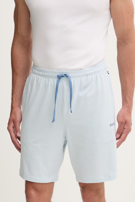 BOSS loungewear šortky pánské bavlněné s elastanem Mix&Match Short CW tyrkysové regular waist 50515314