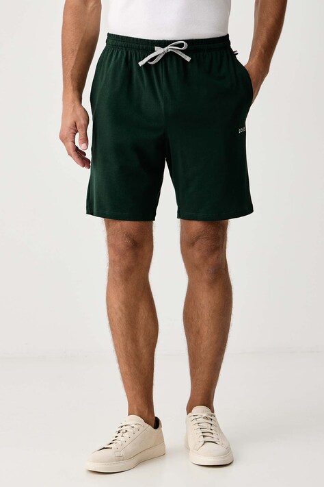 BOSS Σορτς lounge ανδρικά βαμβακερά με ελαστάν Mix&Match Short CW πράσινα κανονική 50515314