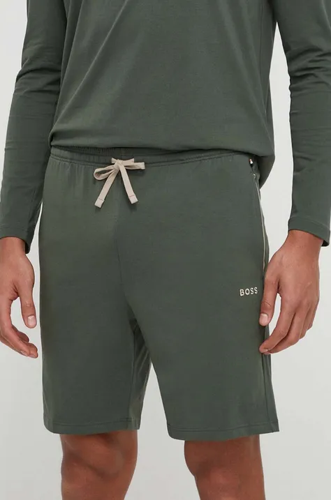 Homewear kratke hlače BOSS boja: zelena