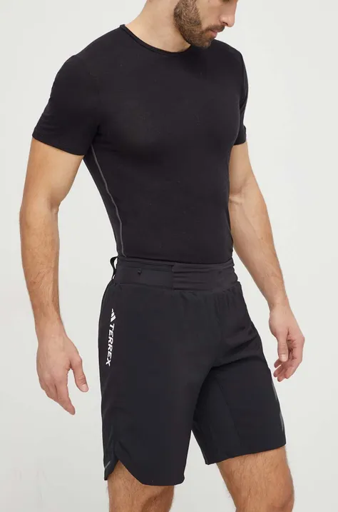 Športové krátke nohavice adidas TERREX Agravic pánske, čierna farba, HT9395