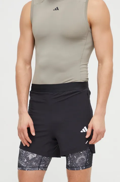 Kratke hlače za vadbo adidas Performance Workout črna barva