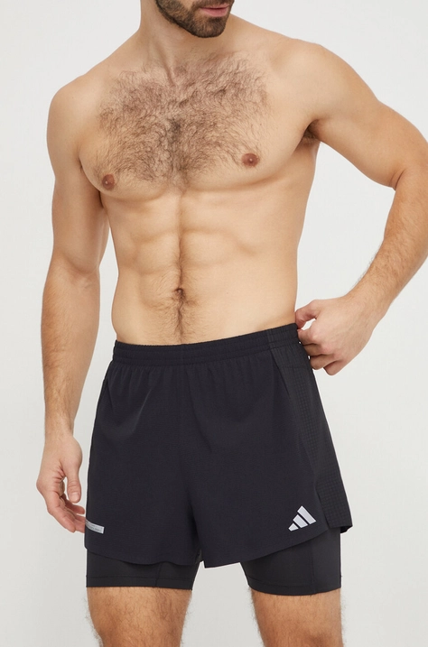 adidas Performance pantaloni scurți de alergare Ultimate culoarea negru IL7186