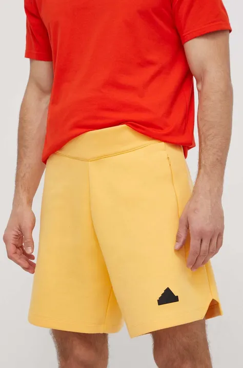 Kratke hlače adidas Z.N.E moške, rumena barva, IR5235