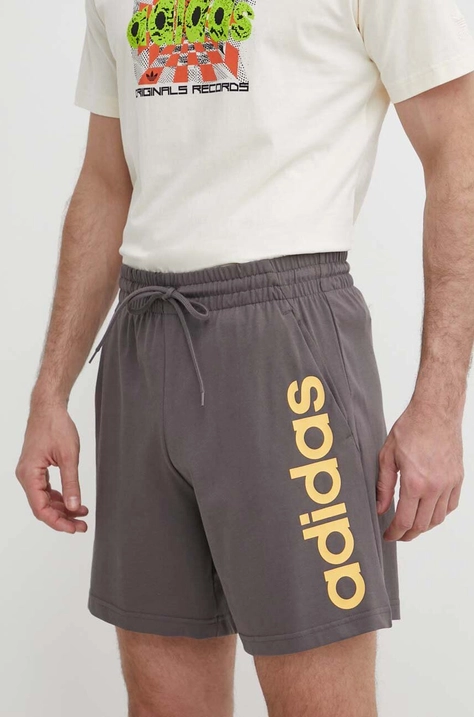 adidas pantaloni scurti barbati, culoarea gri, IS1388