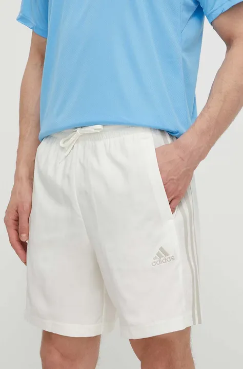 Kratke hlače adidas moške, bež barva, IS1395
