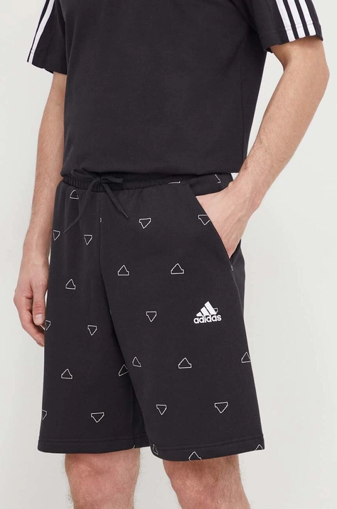 adidas pantaloni scurți bărbați, culoarea negru IS1824