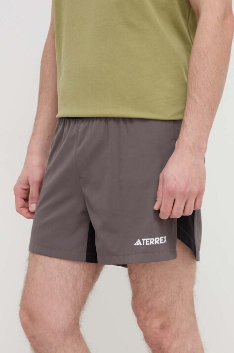 Outdoorové šortky adidas TERREX Multi šedá barva, IT7913