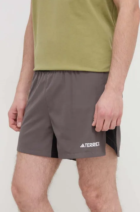 Turistické šortky adidas TERREX Multi šedá farba, IT7913