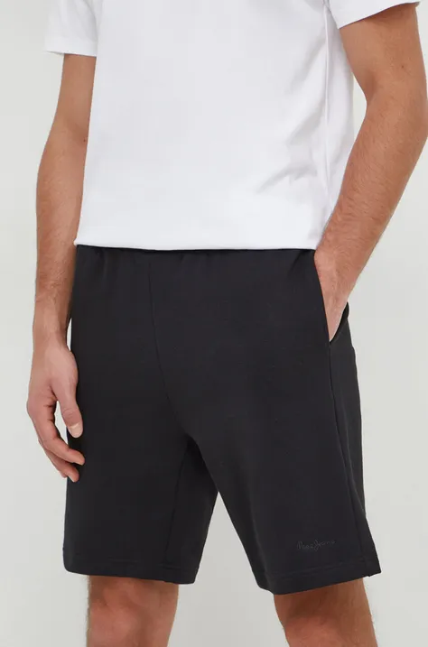 Kratke hlače Pepe Jeans za muškarce, boja: crna, melanž