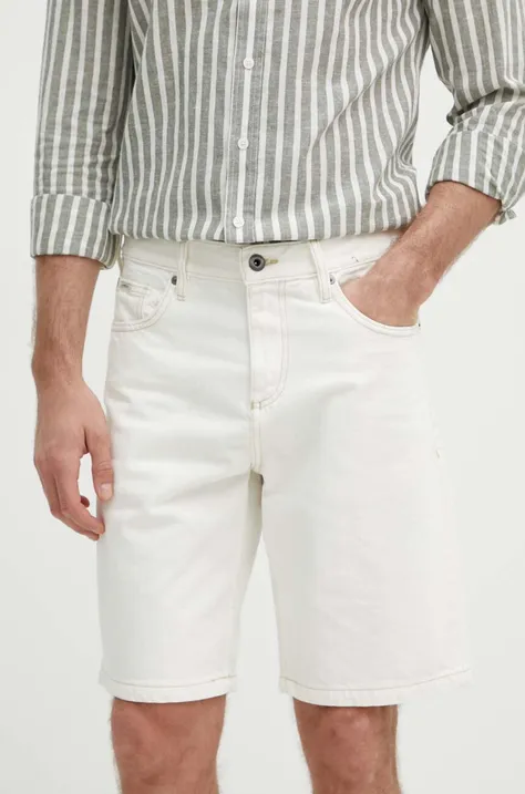 Lindbergh pantaloni scurti jeans barbati, culoarea bej