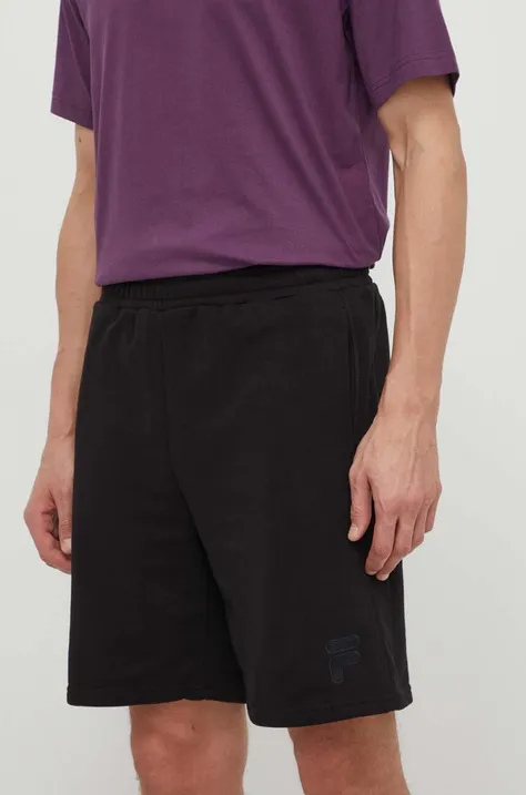 Kratke hlače Fila Loum za muškarce, boja: crna, FAM0658