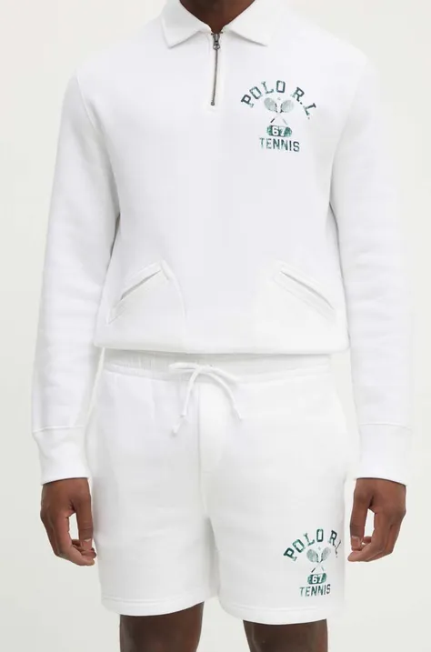 Kratke hlače Polo Ralph Lauren za muškarce, boja: bijela, 710939632