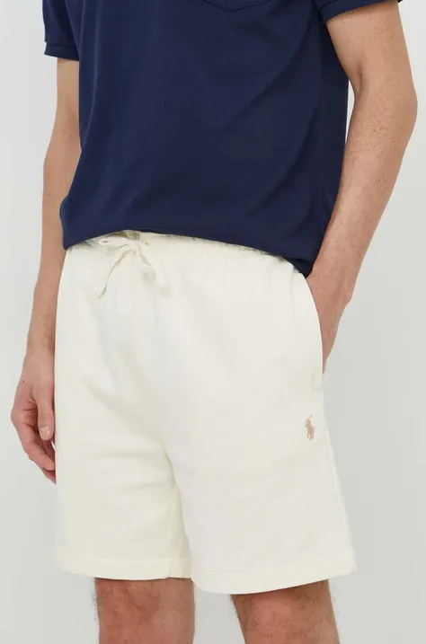 Bombažne kratke hlače Polo Ralph Lauren bež barva