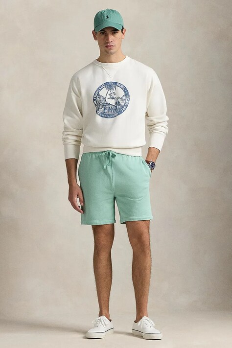 Polo Ralph Lauren pantaloni scurți din bumbac culoarea bej, 710934602