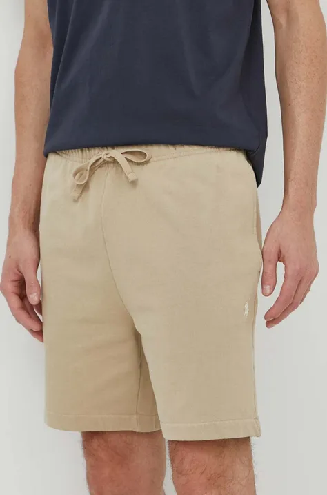 Pamučne kratke hlače Polo Ralph Lauren boja: bež