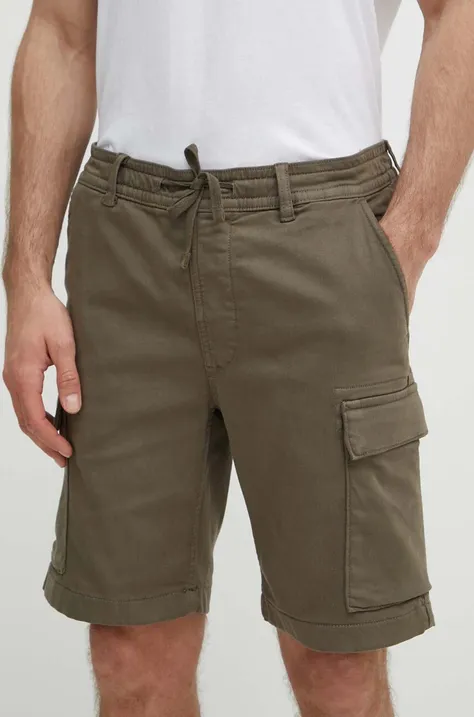 Kratke hlače Pepe Jeans GYMDIGO CARGO moške, zelena barva, PM801077