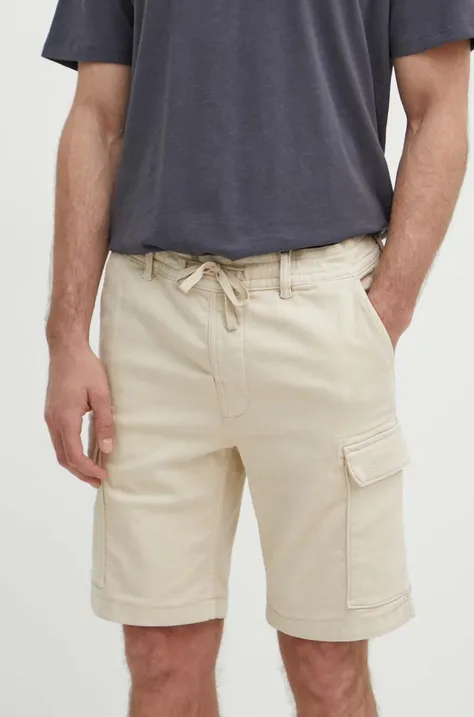 Kratke hlače Pepe Jeans GYMDIGO CARGO moške, bež barva, PM801077